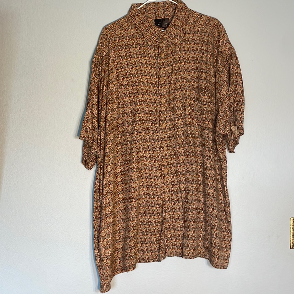 Funky pattern button down